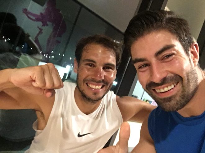 Miguel Ángel junto al tenista Rafa Nadal
