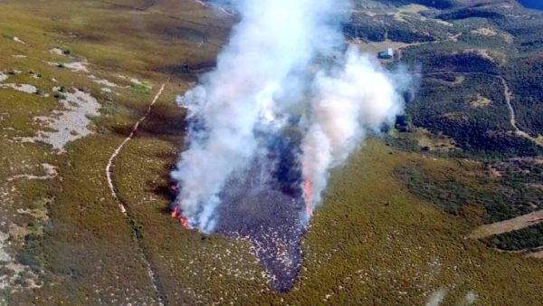 Incendio forestal en Sosas de Laciana