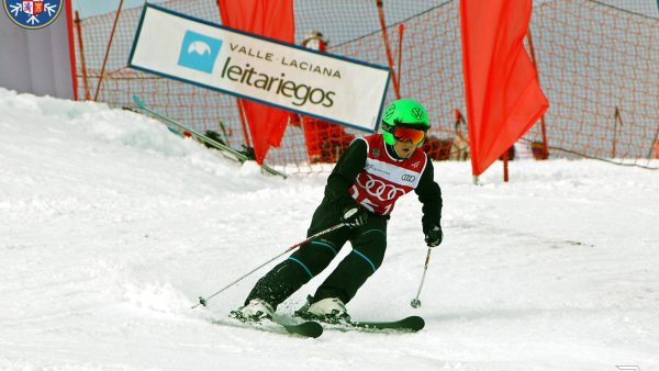 Chema Blanco Cebada, en el Campeonato de Castilla y León de eslalon en Leitariegos